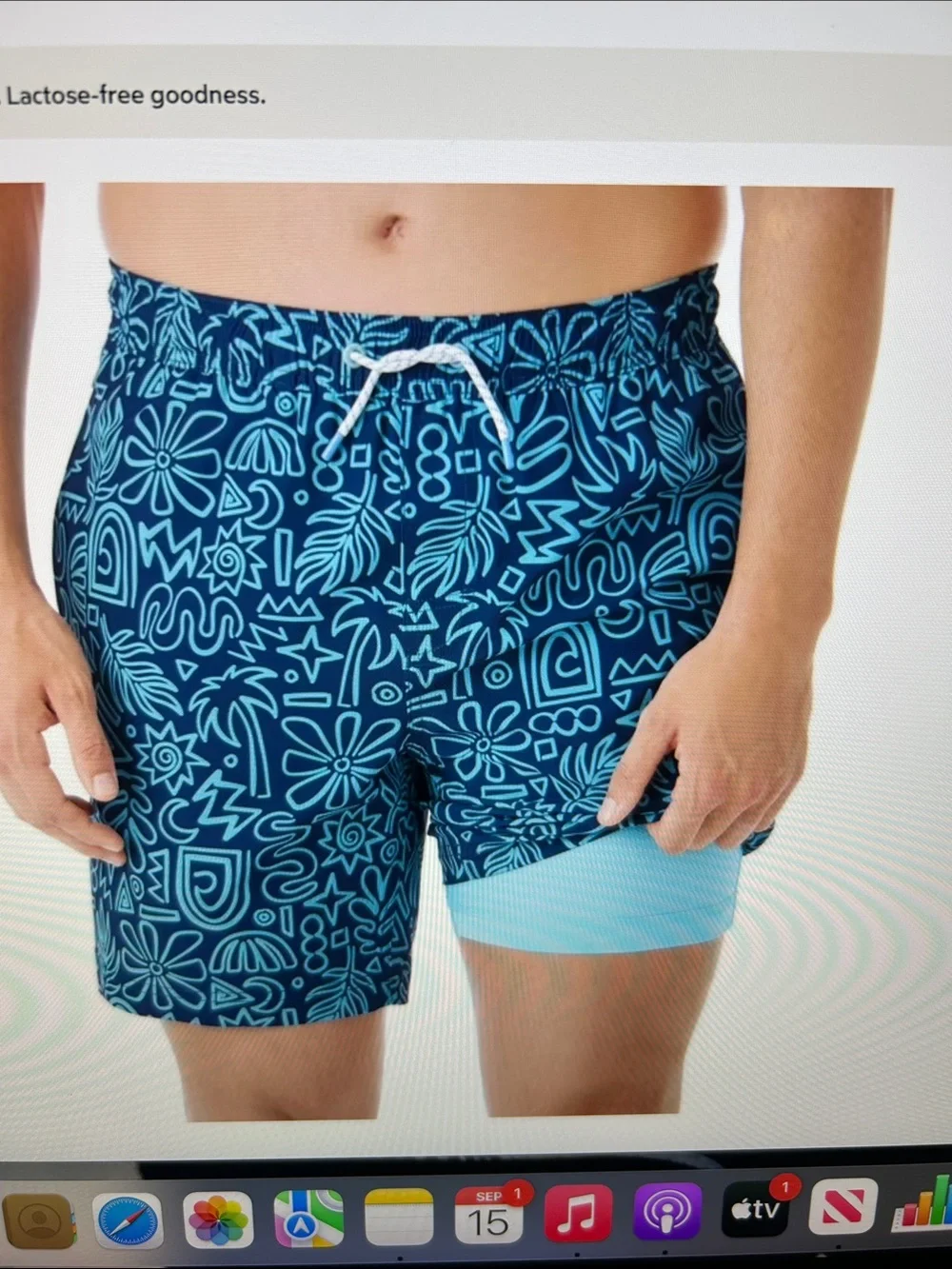Member’s Mark Mens Resort Swim Trunks Large NWT